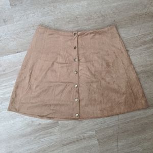Faux Suede Skirt